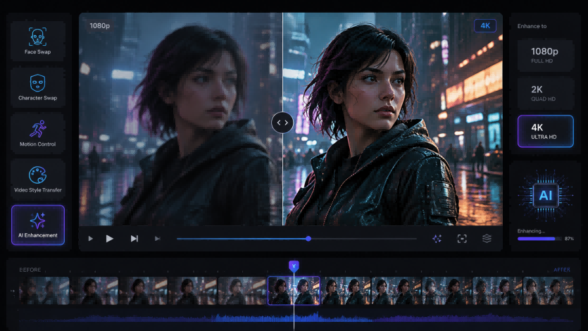 How to Make AI Videos Look Sharper After Face Swap, Character Swap, or Style Transfer